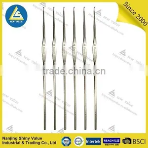 Nickel Plated Type Sewing Accessories Usage Firm Steel Crochet Hook for Knitting thumbnail-1