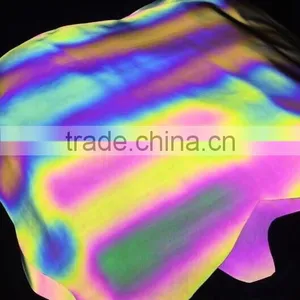 Wholesale Popular Colorful Rainbow Reflective Sewing Fabric,rainbow Reflective Belt Material for Handbag thumbnail-3
