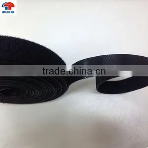 Black Nylon Strong Sticky Back To Back Hook And Loop Fastener Tape thumbnail-2