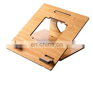 Simple Design Custom Logo Wood Office Gift Wooden Laptop Desk With Best Selling thumbnail-1
