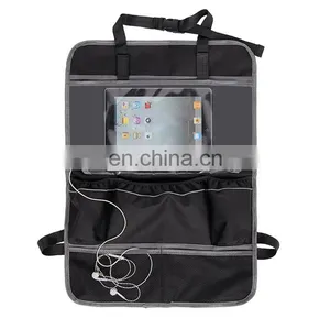 Car Seat Back Organizer With Tablet Holder Touch Screen Backseat Protector Kick Mat for Kids Baby thumbnail-1