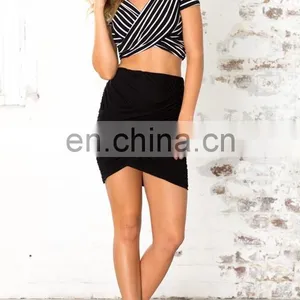 An Asymmetrical Hemline and Magic Wrap Skirt, Ladies Short Skirt Designs thumbnail-2
