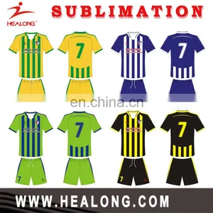 2015 Thailand Original Sublimation Soccer Uniform, Quick Dry Sublimated Soccer Jersey for Man thumbnail-2