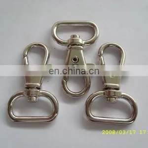 Manufacture Supply Metal Swival Eye Snap Hook Metal Lobster Clasp for Handbag Purse thumbnail-1