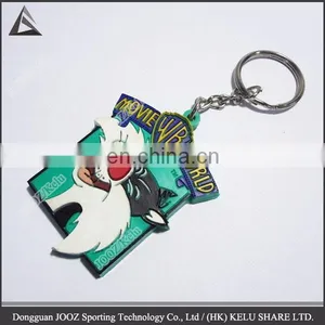 Keychain Soft Rubber Custom Logo Emblem Ring Keyfob thumbnail-3
