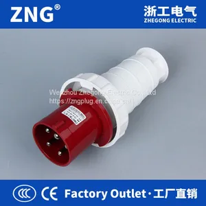 Industrial Plug AC380V 63Amp 3P+N+PE, IP67 Waterproof IEC309 Plug With 3-phase-5-wire thumbnail-3