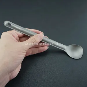 Outdoor Camping Folding Spork Titanium Spoon Fork EDC Gear Light Weight Safe Healthy thumbnail-4