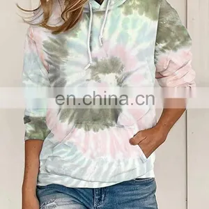 Autumn Womens Sweatshirt Hoodies Hooded Gradient Print Long Sleeve Tie Dyeing Pullover Sweatshirt Women Oversized Sudadera Mujer thumbnail-5