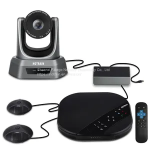 Hotrain FXAO2000E 3x Zoom Din6 3 Presets Video Camera Microphone Speaker Docking Station Hub Audio/Video Conferencing System Set thumbnail-1