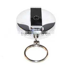 2" Heavy Duty Pull Reel Key Chain Retractable CHAIN Cord FULL METAL BODY 201APKC thumbnail-1