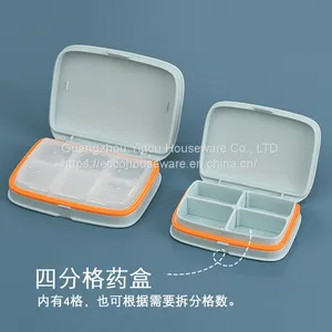 2020 Custom Eco Friendly Weekly Wheat Straw Pill Dispenser Container Medicine Case 7 Day Pill Box thumbnail-5