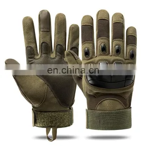 Luvas táticas de combate para o inverno com dedos inteiros e nós duros, com tela sensível ao toque, personalizadas para esportes de motocicleta ao ar livre thumbnail-2