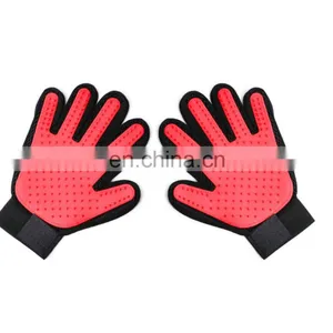 High Quality Pet Grooming Glove for Dog Shedding Brush Dog Bathing Cat Petting Gloves thumbnail-5
