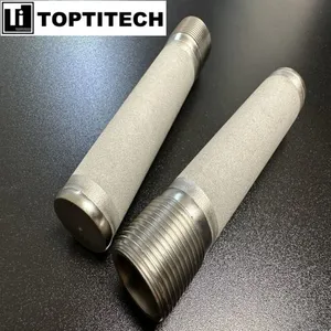 Sintered Porous Candle Filter With M30 Interface Porous Titanium Filter Powder Metallurgy Filtration PEM Electrolysers thumbnail-1