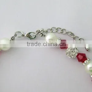 Customized Crystal Stone Pearl Dog Necklace Jewelry for Small Pets thumbnail-3