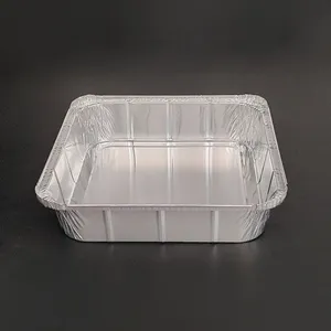 Longstar 235mm Heavy Duty Square Aluminum Foil Pan 2200ml for Meal Prep Food Storage Baking thumbnail-5