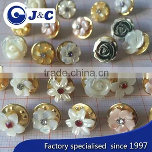 Nature Sea Shell Ear Studs, Pearl Ear Stud, Shell Brooch thumbnail-3