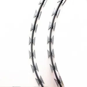 Expanded Razor Barbed Wire Fence Flat Wrap Razor Barbed Wire Diamond Weld Razor Wire Fence Sustainable Waterproof thumbnail-6
