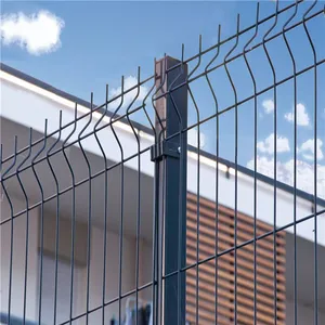 3D Curved Welded Panel Fence for Outdoor Metal Garden Fence Panel 3d Wire Mesh Fence Panels thumbnail-5