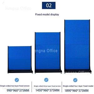 Freestanding Pegboard Tool Rack | Space Saving Home Garage Organizer System For DIY Basement Workshop thumbnail-2