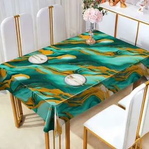 Marble PVC Tablecloth, Waterproof, Oil-proof, Easy to Clean, Perfect for Home Dining thumbnail-1