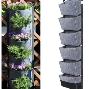Space-saving Vertical Garden Planter Wall Hanging Multi-pocket Growing Bag for Herbs Strawberries and Flowers thumbnail-3