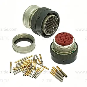 ZH23 Series Shell Size 22 10 Pin Male Plug With Simple Tail Attachment (Key Position: B) – СНЦ23-10/22В-11Б-В ZH23-10/22B-11b-B thumbnail-1