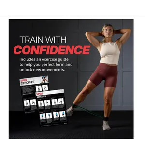 Anti-slip Padding for Leg Resistance Bands and Exercise Ropes Ankle Cuffs – a Portable Fitness Device for Use at the Gym or at Home thumbnail-5