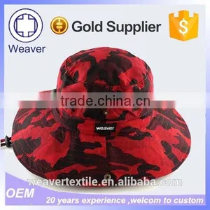 Wholesale Red Camouflage Fishing Cap Bucket Hats thumbnail-1