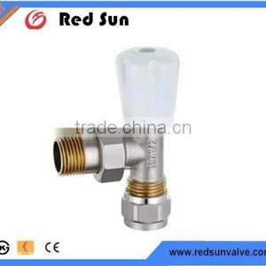 HR5100 Brass Radiation Valve With Drain Angle Chrome thumbnail-1