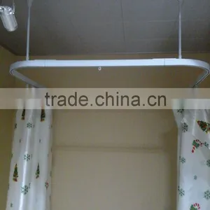 Bathroom Square Corner Rod Adjustable Shower Rod (8050) thumbnail-1