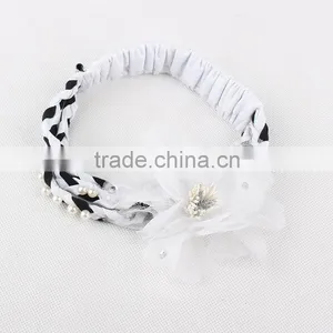 2015 On Discount Kids Hair Accessories Girl Handmade Flower Beaded Elastic Hair Band thumbnail-6
