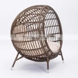 Creative Nest Clubhouse Pool Rattan Round Chaise Lounge Chair Lounge For Garden thumbnail-3