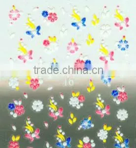 Funny Cute Pattern Flower Nail Sticker thumbnail-1