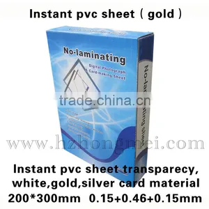 2015 New Printable Gold A4(200*300mm) Size Instant PVC Sheets for thumbnail-3