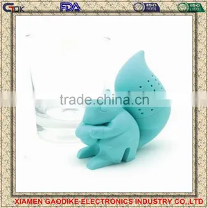 Squirrel Shape Food Grade BPA Free Silicone Tea Cup Infuser Strainers thumbnail-1