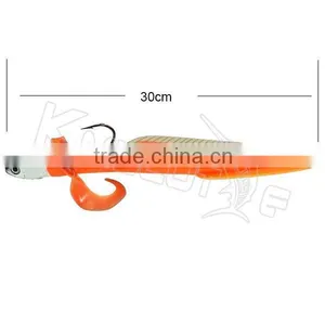 CHGFLYINGEEL Flying Soft Fishing Bait With Lead Weight Head 30cm Soft Shad Fishing Lure thumbnail-1
