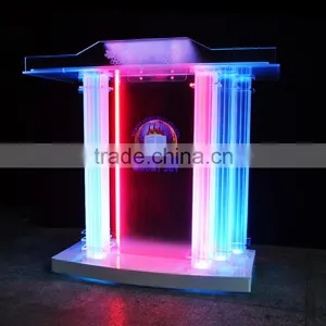 Factory Produce Acrylic Church Organic Glass Pulpit thumbnail-4