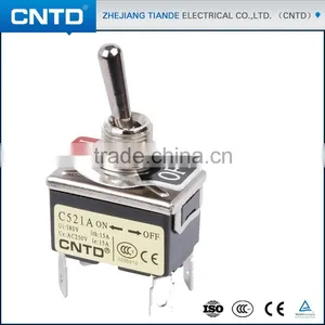 China CNTD Supply 12MM Double Pole Single Throw Toggle Switch C521A ON-OFF thumbnail-1