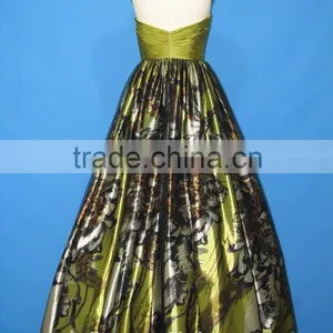 Formal Ball Gown Strapless Emerald Green Princess Wholesale Evening Dress in China thumbnail-3