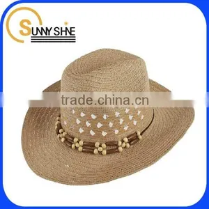 Sunny Shine High Quality Western Fashion Custom Straw Cowboy Hat thumbnail-1
