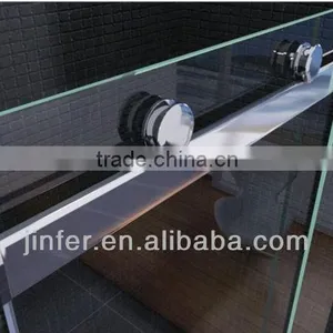 Stainless Steel Sliding Shower Glass Door Flat Type thumbnail-2
