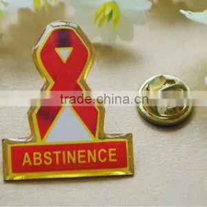 Custom Epoxy AIDS Lapel Pin Badge thumbnail-1