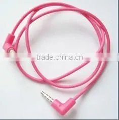 Right Angle 3.5mm 4 Pole DC Plug Colored 3.0mm PU/PVC Audio Cable thumbnail-1