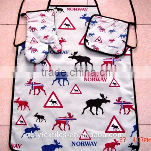Cotton Kitchen Oven Glove Set, Apron ,pot Holder and Gloves-29 thumbnail-2