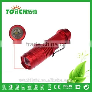 Zoomable Mini Gift Light Hi-power Pocket Flashlight Cre e XPE Colorful Emergency Flashlight for Outdoor Hiking thumbnail-1