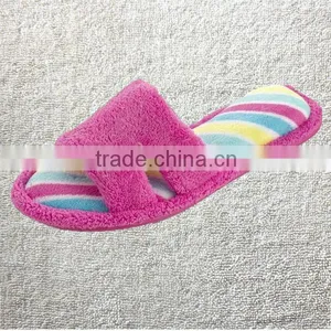 Womens New Comfy Terry Open Toe, Slide Scuff House Slipper thumbnail-1