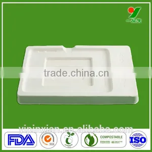 High Quality OEM 90days Biodegradable Chic Packing Sugarcane Bagasse Molded Pulp Electronic Component SD Card Packaging Tray thumbnail-2