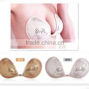 2015 Fashion Style Woman Silvery Sequins Strapless Sexy Undergarment thumbnail-1