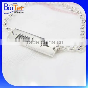Custom Personalized Voice Sound Wave Bracelet Stainless Steel SoundWave Bracelet thumbnail-1